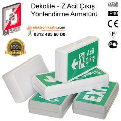 Arsel Dekolite-Z Tek Yönlü Acil Çıkış Yönlendirme Armatürü 75x325x185 mm