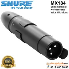 Shure MX184 Süperkardioid Kondansatör Yaka Mikrofonu