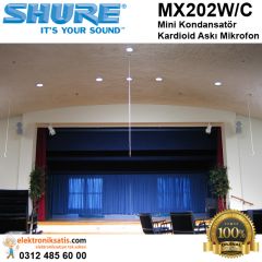 Shure MX202W/C Mini Kondansatör Kardioid Askı Mikrofon