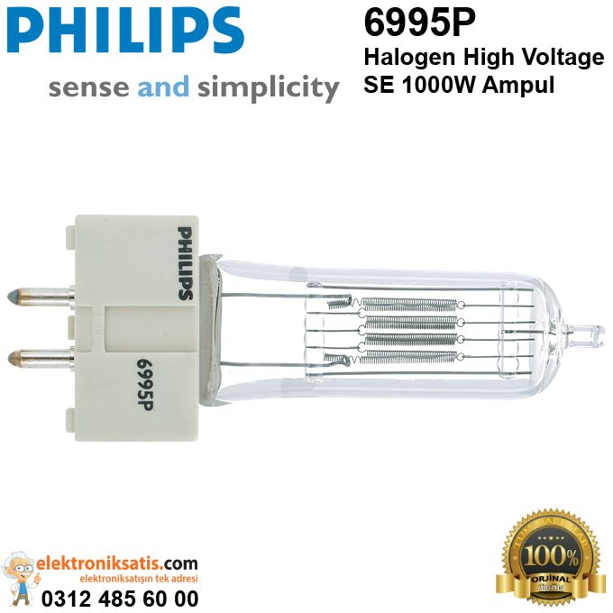Philips 6995P Halogen High Voltage SE 1000W Ampul