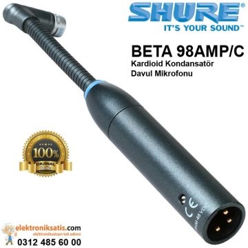 Shure BETA 98AMP/C Kardioid Kondansatör Davul Mikrofonu