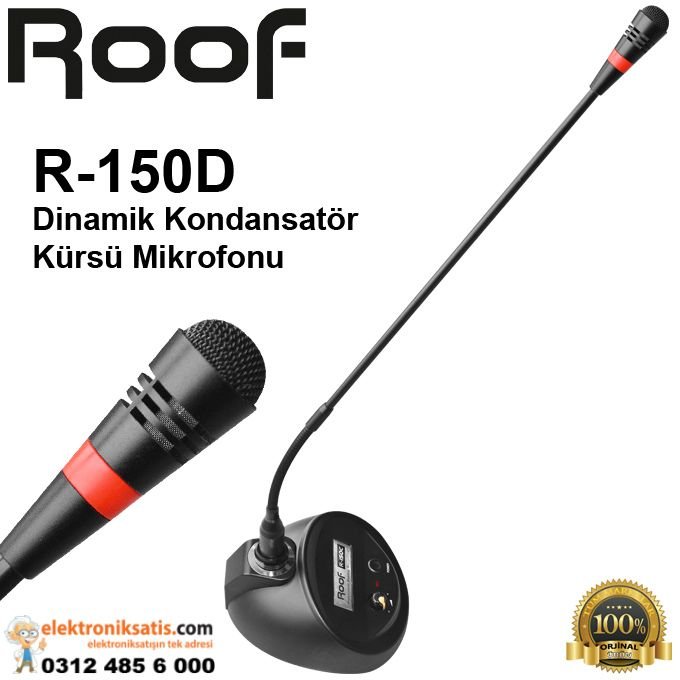 Roof R-150D Dinamik Kondansatör Kürsü Mikrofonu