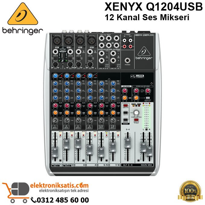 Behringer XENYX Q1204USB 12 Kanal Ses Mikseri