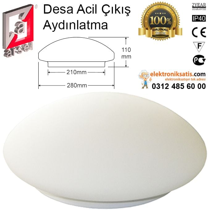 Arsel Desa Acil Çıkış Aydınlatma Armatürü RLG-S Sensör LED