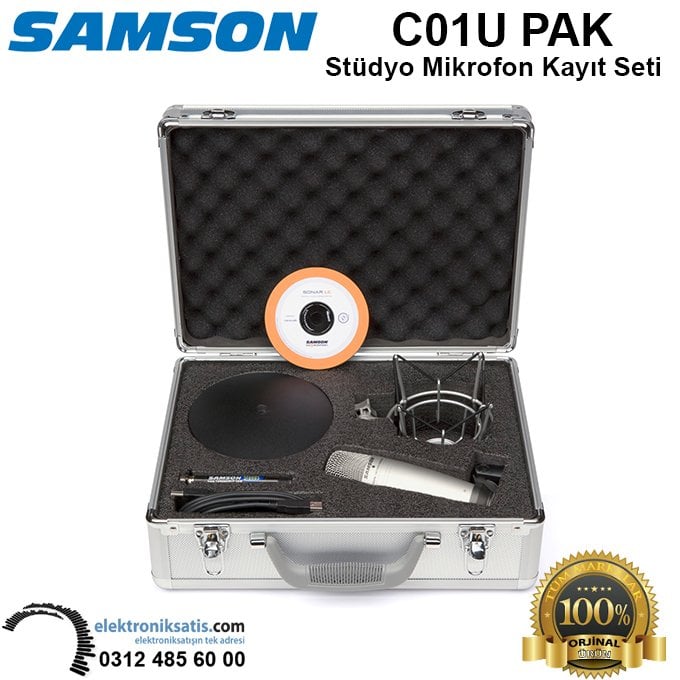 Samson C01U PAK USB Stüdyo Mikrofon Kayıt Seti