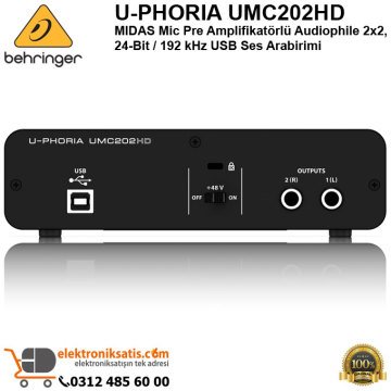Behringer U-Phoria UMC202HD USB Ses Kartı