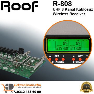 Roof R-808 UHF 8 Kanal Kablosuz Wireless Receiver