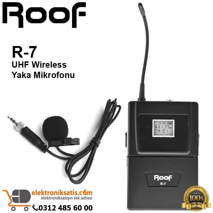 Roof R-7 UHF Wireless Yaka Mikrofonu
