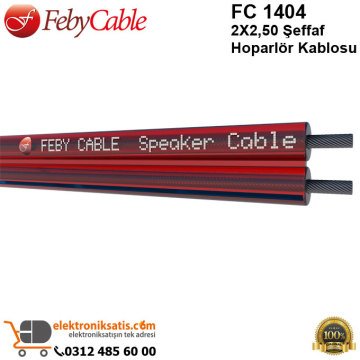 Feby Cable FC 1404 2X250 Şeffaf Hoparlör Kablosu 100