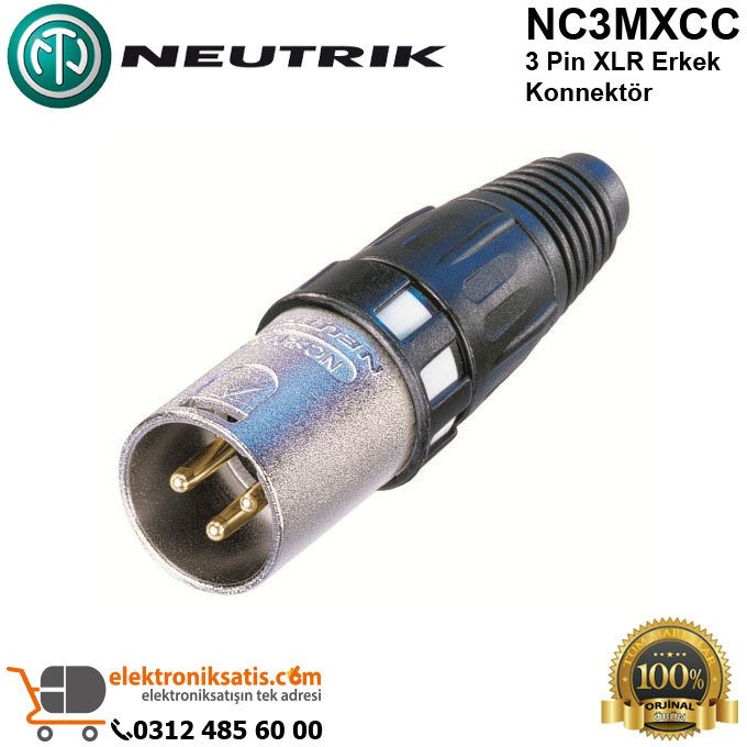 Neutrik NC3 MX1 TOP 3 Pin XLR Erkek Konnektör