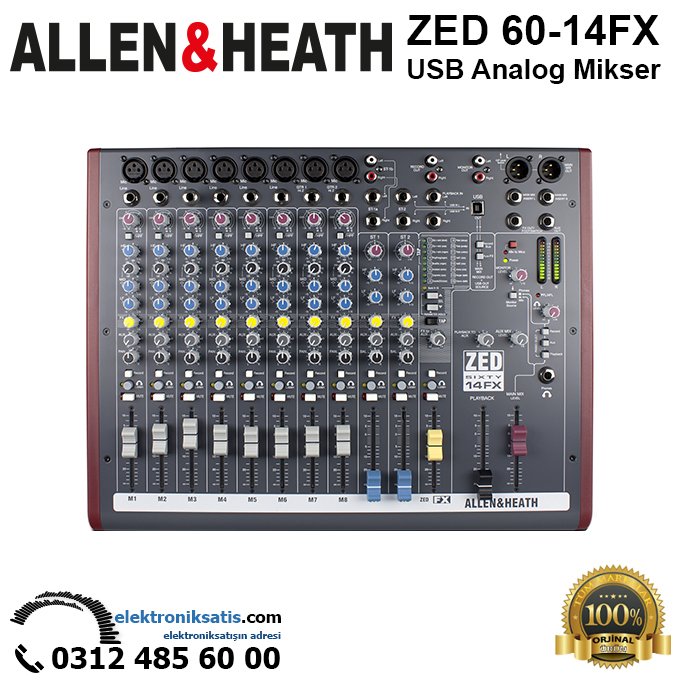 Allen Heath ZED 60-14FX 8 Kanal Deck Mikser