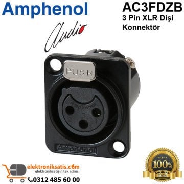 Amphenol AC3FDZB 3 Pin XLR Dişi Şase Konnektör