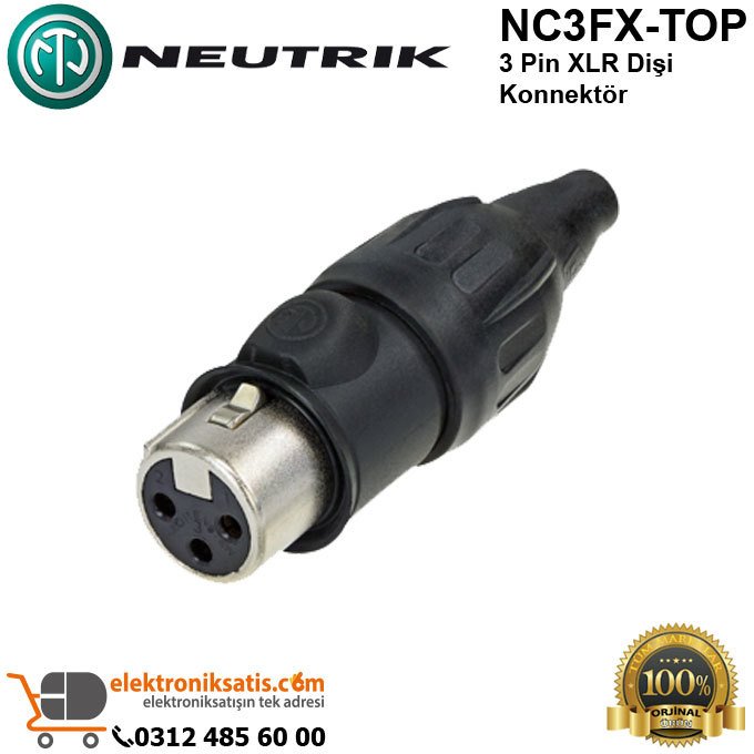 Neutrik NC3FX1-TOP 3 Pin XLR Dişi Konnektör