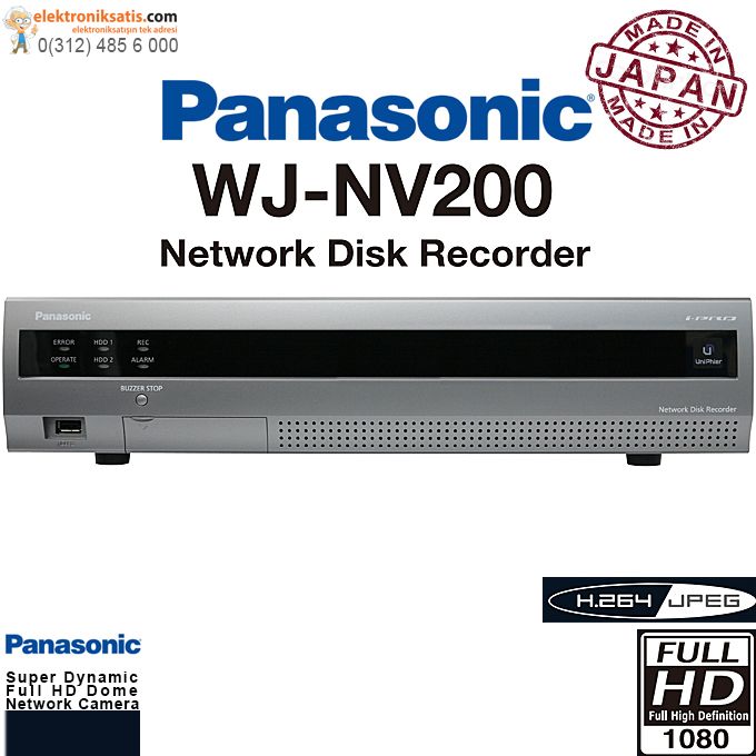 Panasonic WJ-NV200 16 Kanal Network Video Kayıt Cihazı