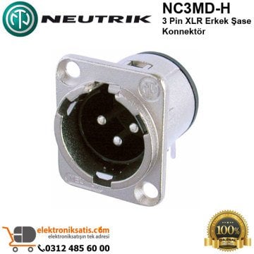 Neutrik NC3MD-H 3 Pin XLR Erkek Şase Konnektör