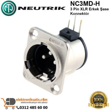 Neutrik NC3MD-H 3 Pin XLR Erkek Şase Konnektör