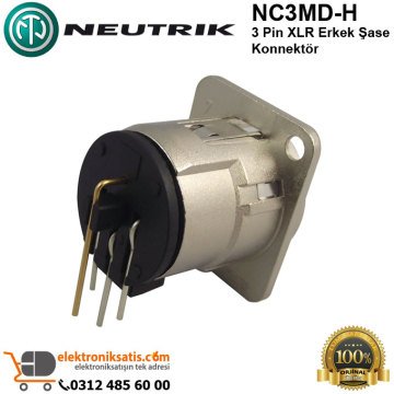 Neutrik NC3MD-H 3 Pin XLR Erkek Şase Konnektör
