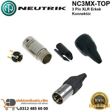 Neutrik NC3MX 1-TOP 3 Pin XLR Erkek Konnektör