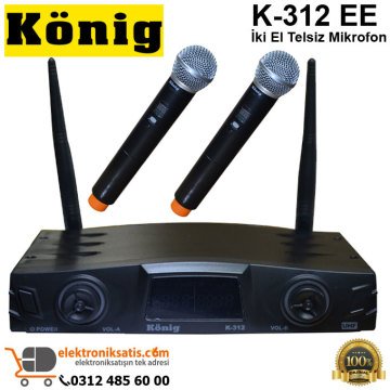 König K-312 EE İki El Telsiz Mikrofon