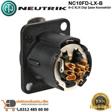 Neutrik NC10FD-LX-B 8+2 XLR Dişi Şase Konnektör