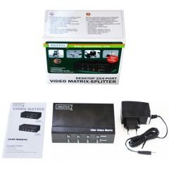 Digitus DS-48110-1 - Desktop 2x4-Port Video Matrix-Spletter