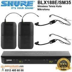 Shure BLX188E/SM35 Wireless Telsiz Kafa Mikrofonu