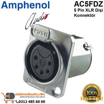 Amphenol AC5FDZ 5 Pin XLR Dişi Şase Konnektör