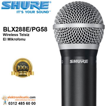 Shure BLX288E/PG58 Wireless Telsiz Çift El Mikrofonu