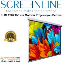 Screenline SLIM 200x150 cm Motorlu Projeksiyon Perdesi