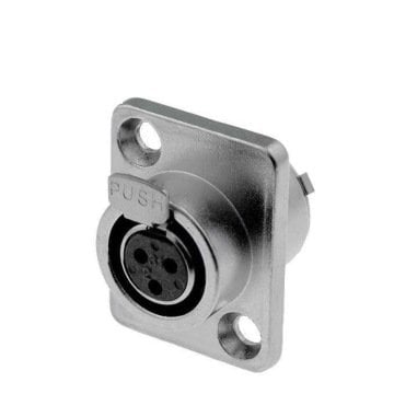 Amphenol AG3FCRV 3 Pin Mini XLR Dişi Şase Konnektör