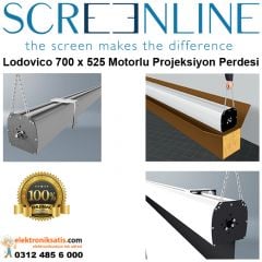 Screenline Lodovico 700 x 525 mm Motorlu Projeksiyon Perdesi