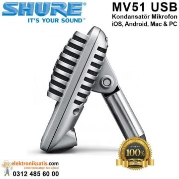 Shure MV51-DIG USB Kondanstör Mikrofon