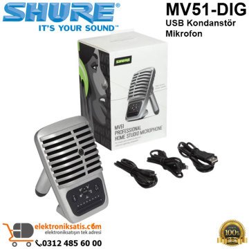 Shure MV51-DIG USB Kondanstör Mikrofon