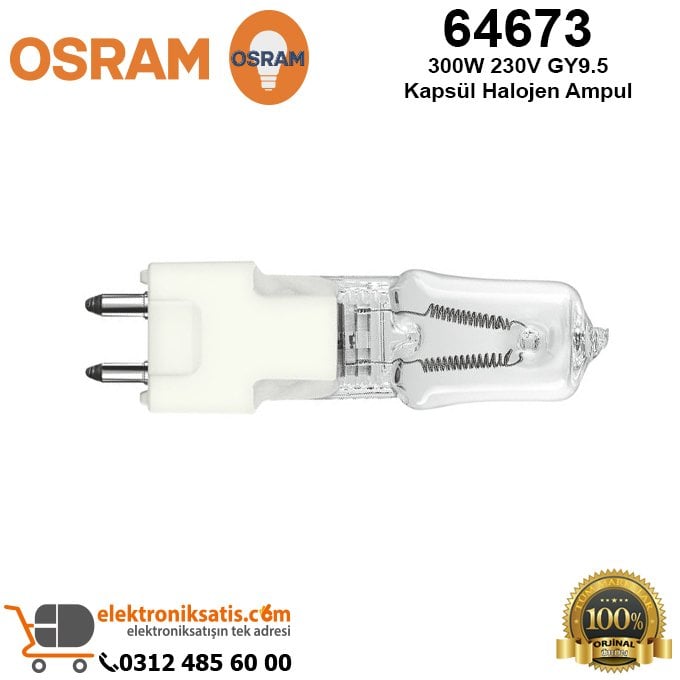Osram 64673 300 Watt 230 Volt GY9.5 Kapsül Halojen Ampul