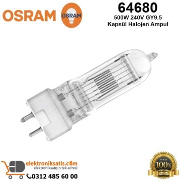 Osram 64680 500 Watt 240 Volt GY9.5 Kapsül Halojen Ampul
