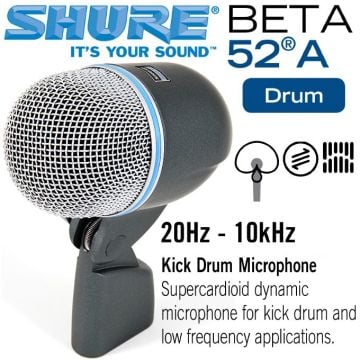 Shure BETA 52A Enstrüman Davul Mikrofonu