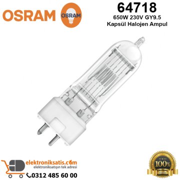 Osram 64718 650 Watt 230 Volt GY9.5 Kapsül Halojen Ampul