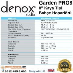 Denox Garden PRO8 Kaya Tipi Bahçe Hoparlörü