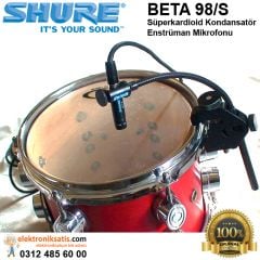 Shure BETA 98/S Süperkardioid Kondansatör Enstrüman Mikrofon