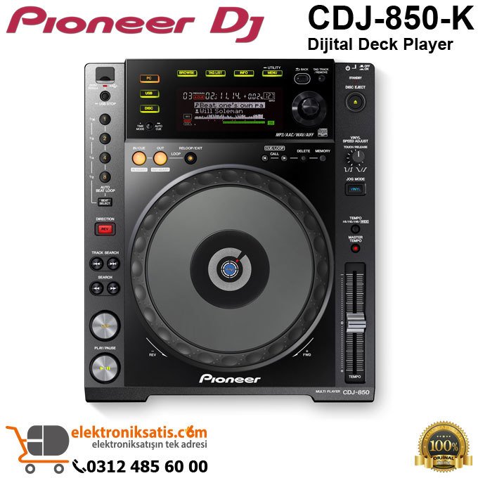Pioneer CDJ-850 加納 Pioneer Dj CDJ-850-K Dijital Deck Player