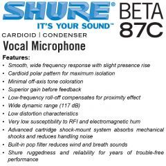 Shure BETA87C Vokal Mikrofon